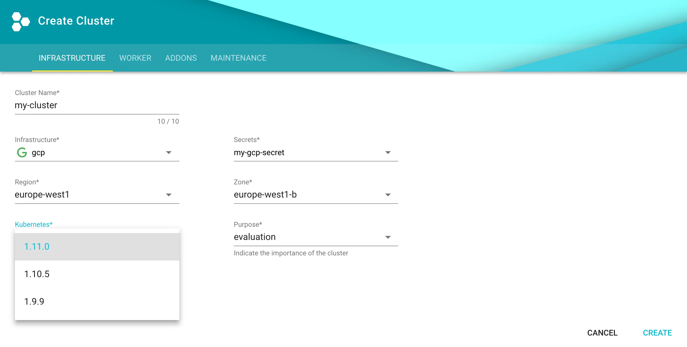 Shoot creation via the dashboard